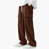 Men's cargo Hose in corduroy with loose fit