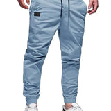 Men's casual straight-leg Hose with elastic waistband