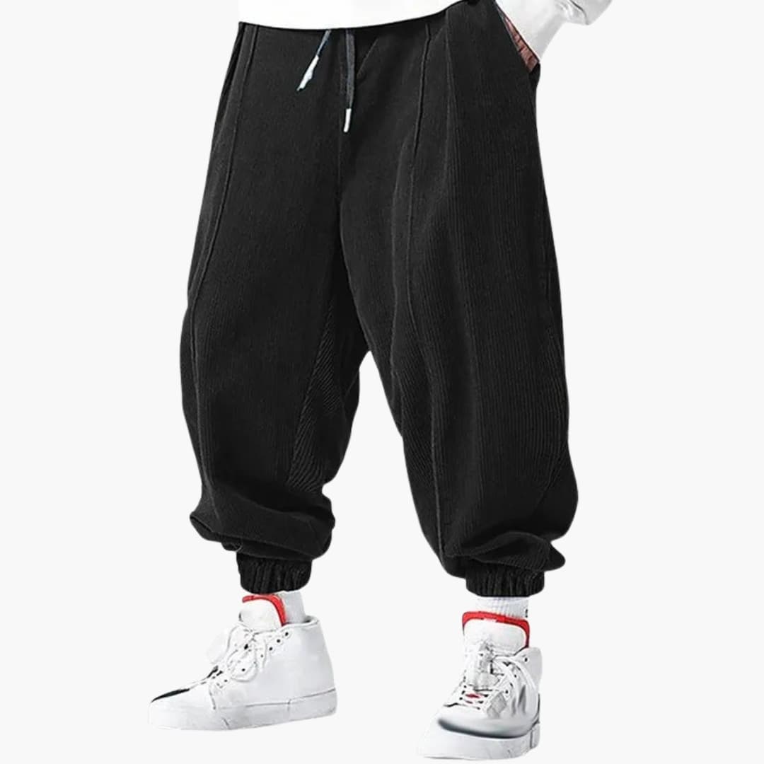 Men's casual corduroy Hose with drawstring waist