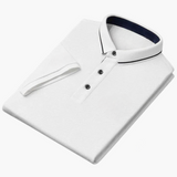 Men's Short Sleeve Polo with Embroidered Details