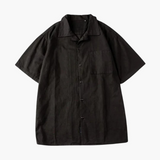 Men's polo with Cuban collar and chest pocket