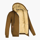 Men's Zip-Up Hoodie with Fleece Lining