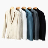 Men's Blazer Jacke with Notched Lapel Collar