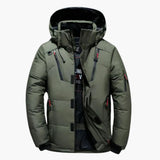 Men's Winter Jacke with Hood and Zipped Pockets