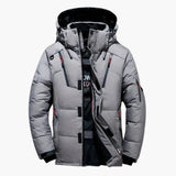 Men's Winter Jacke with Hood and Zipped Pockets