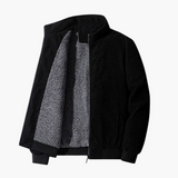 Men's Corduroy Jacke with Zipper Closure