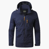 Men's Hoodie Jacke with Front Zipper Closure and Chest Pocket