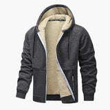 Men's hooded Jacke with inner lining