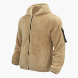 Men's hooded Jacke with zipper closure