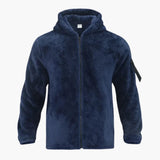 Men's hooded Jacke with zipper closure