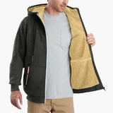 Men's hooded Jacke with zipper closure