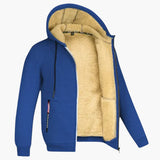 Men's hooded Jacke with zipper closure