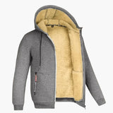 Men's hooded Jacke with zipper closure