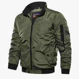Men's bomber Jacke with zipper and sleeve pocket