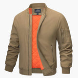 Bomber Jacke for men with ribbed collar and zipper closure