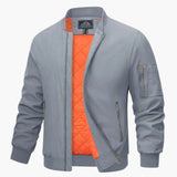 Bomber Jacke for men with ribbed collar and zipper closure
