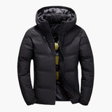 Men's winter Jacke with hood and zippered pockets