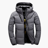 Men's winter Jacke with hood and zippered pockets