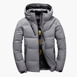 Men's winter Jacke with hood and zippered pockets