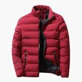 Men's quilted winter Jacke with zippered pockets