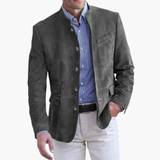 Elegant Jacke with stand-up collar for men