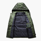 Men's hooded Jacke with insulating lining