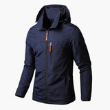Men's hooded Jacke with zip closure