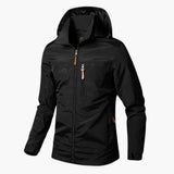 Men's hooded Jacke with zip closure