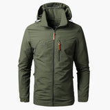 Men's hooded Jacke with zip closure