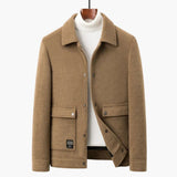 Men's Jacke with pointed collar and flap pockets