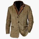 Men's Jacke with lapel collar and button closure