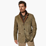 Men's Jacke with lapel collar and button closure