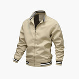 Men's Jacke with zipper and ribbed hem