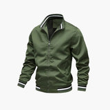Men's Jacke with zipper and ribbed hem