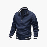 Men's Jacke with zipper and ribbed hem