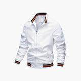Men's Jacke with zipper and ribbed hem