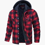 Men's Jacke with checkered pattern and hood