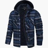 Men's Jacke with checkered pattern and hood