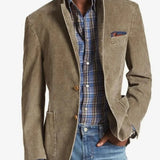 Men's Jacke with notched lapel and front buttons