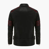 Men's PU Jacke with zippered pockets