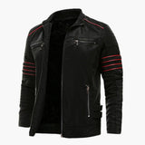 Men's PU Jacke with zippered pockets