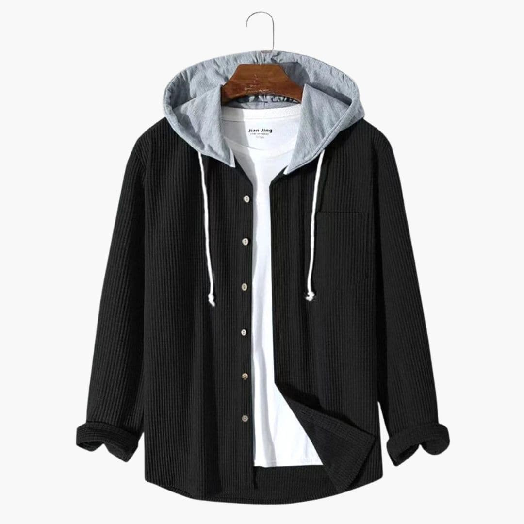 Men's corduroy Jacke with hood