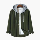 Men's corduroy Jacke with hood
