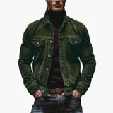Men's corduroy Jacke with button closure