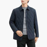 Men's quilted Jacke with shirt collar