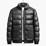 Men's quilted Jacke with stand-up collar