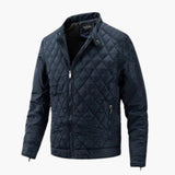Men's quilted Jacke with stand-up collar and zippered pockets