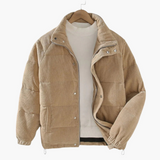 Men's quilted Jacke with snap buttons