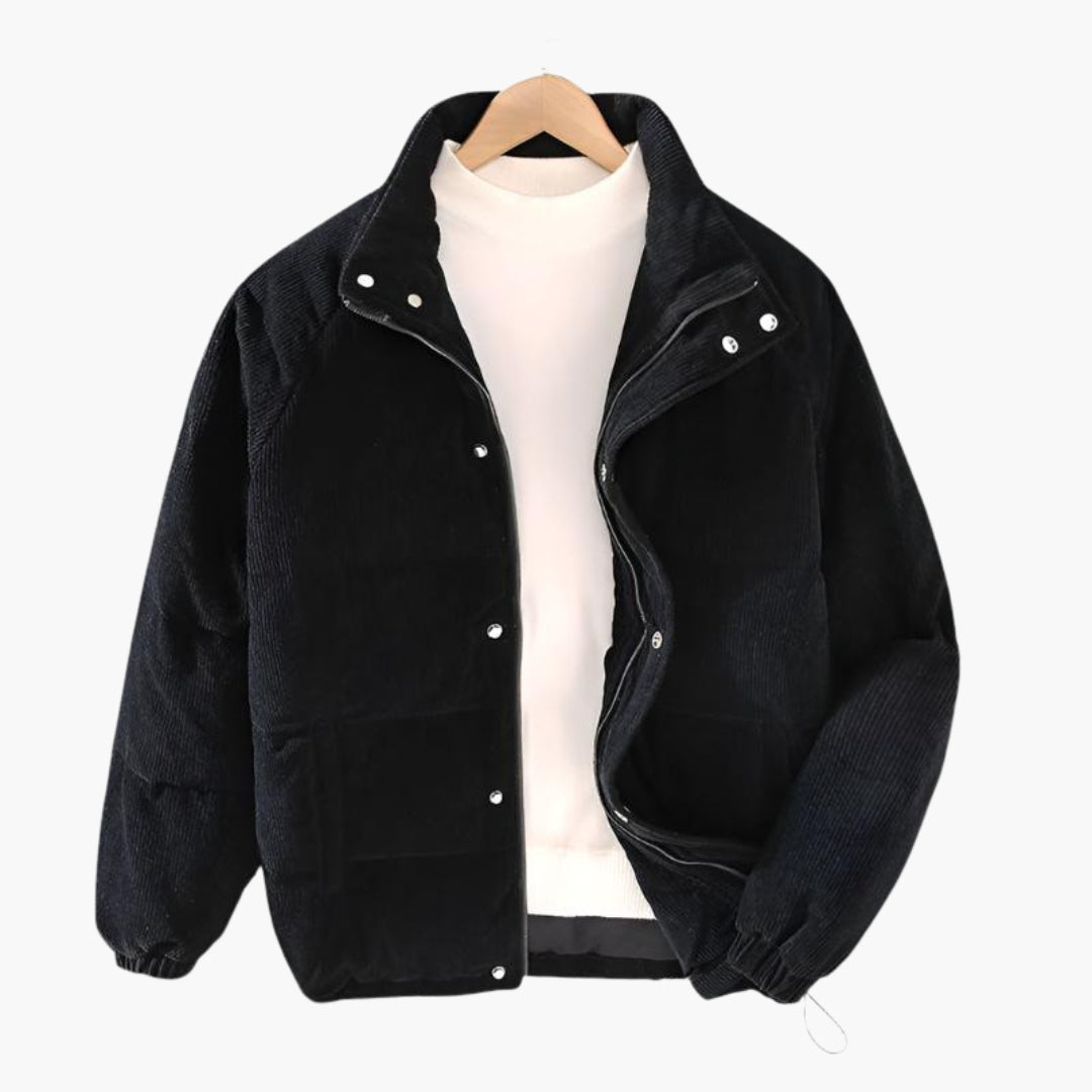 Men's quilted Jacke with snap buttons