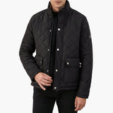 Men's quilted Jacke with snap button closure